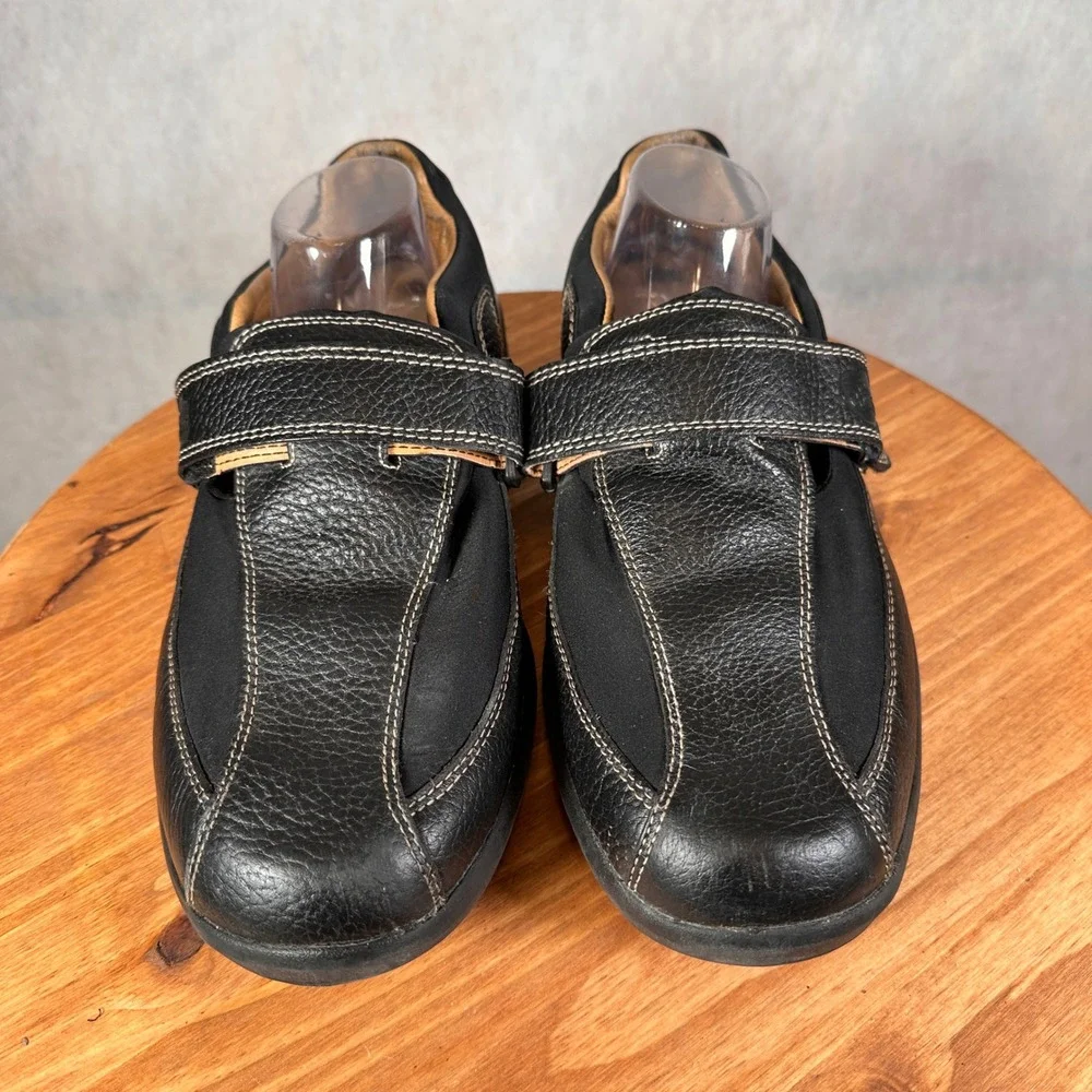 Dr. Comfort Douglas Loafers Mens 12W Black Good Leather Lycra Strap 6610